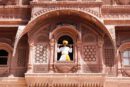 Detalla de los balcones del Fuerte de Mehangarh en Jodhpur