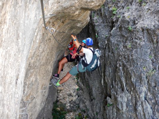 Acceso a la via ferrata de Rochefort