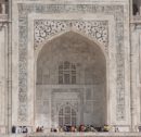 Detalle de la fachada del taj Mahal