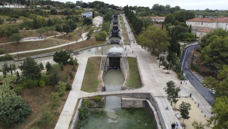 Esclusas de Béziers en el Canal de Midi